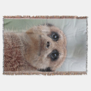 Meerkat 020 throw blanket
