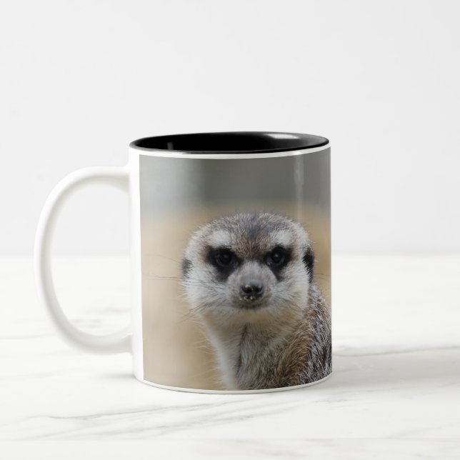Meerkat 022 Two-Tone coffee mug (Left)
