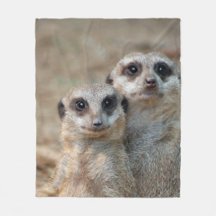 Meerkat 047 fleece blanket