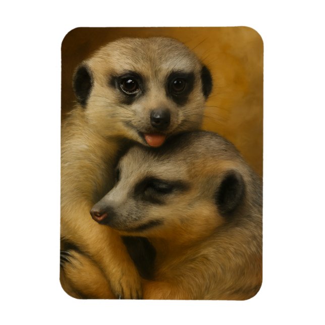 Meerkat Affection Magnet (Vertical)