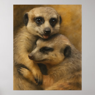Meerkat Affection Poster