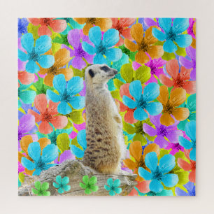 Meerkat And Blossoms, Jigsaw Puzzle, Jigsaw Puzzle