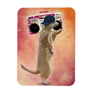 Meerkat and Boom Box Magnet