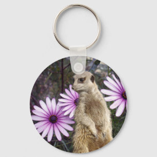 Meerkat_And_Daisies,_ Key Ring