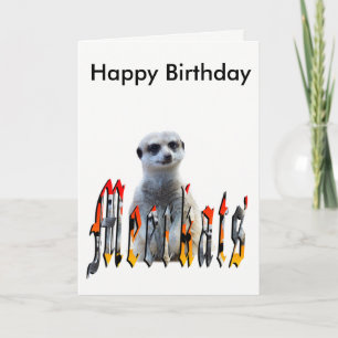 Meerkat And Logo, Happy Birthday Card