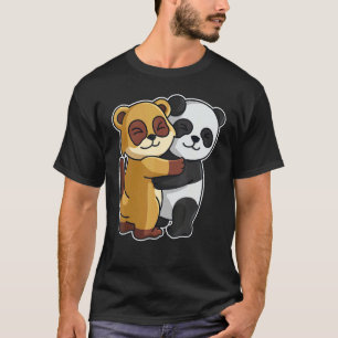 Meerkat And Panda Cute Animals For Women Animal Hu T-Shirt