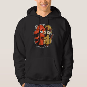 Meerkat And Red Panda Cute Animals For Women Anima Hoodie