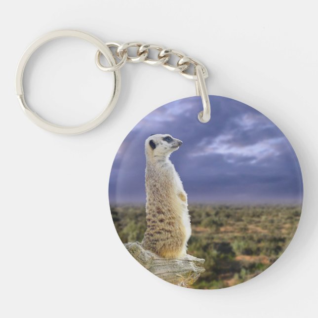 Meerkat And The Great Outdoors. Key Ring (Front)