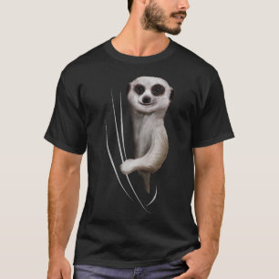 Meerkat Animal Coming From Inside T-Shirt