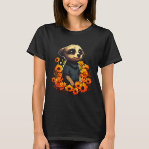 Meerkat Animal Flowers Animal Motif Meerkat T-Shirt