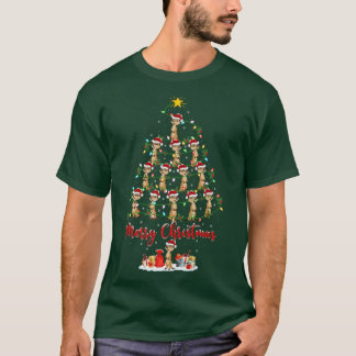 Meerkat Animal Lover Matching Santa Meerkat Christ T-Shirt