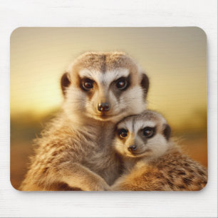 Meerkat Animal Wild Beauty Freedom Wilderness Art Mouse Pad