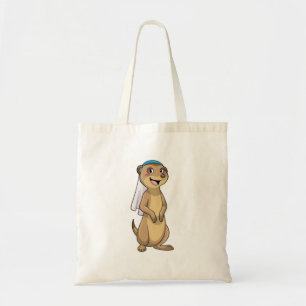 Meerkat as Bride with Veil Tote Bag