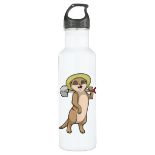 Meerkat as Farmer with Shovel 710 Ml Water Bottle