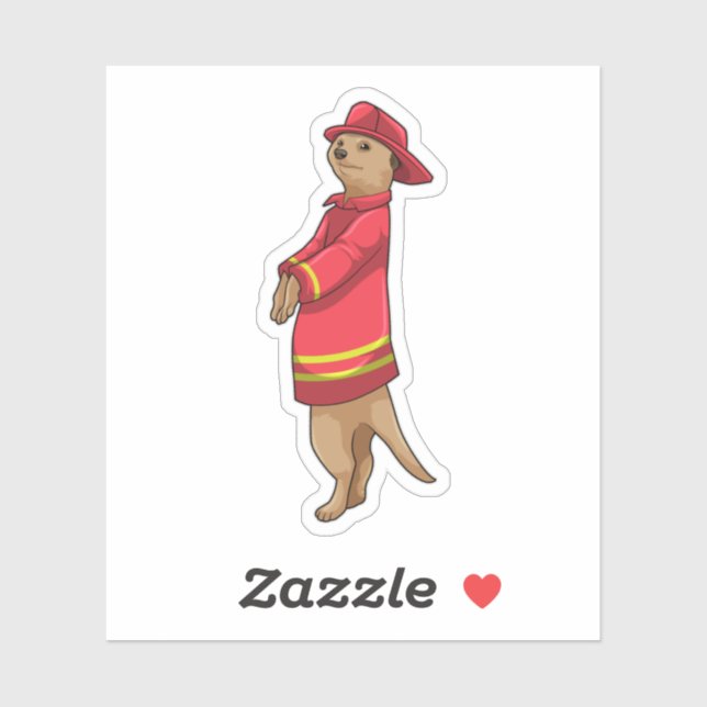Meerkat as Firefighter with Helmet (Sheet)