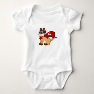 Meerkat as Hero with Mask Baby Bodysuit
