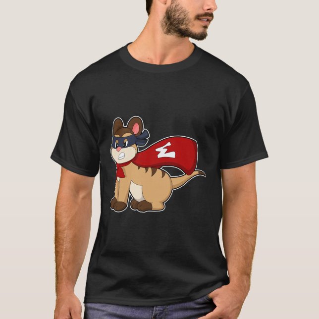 Meerkat as Hero with Mask T-Shirt (Front)