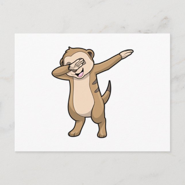 Meerkat as Hip Hop Dance Dab Postcard (Front)