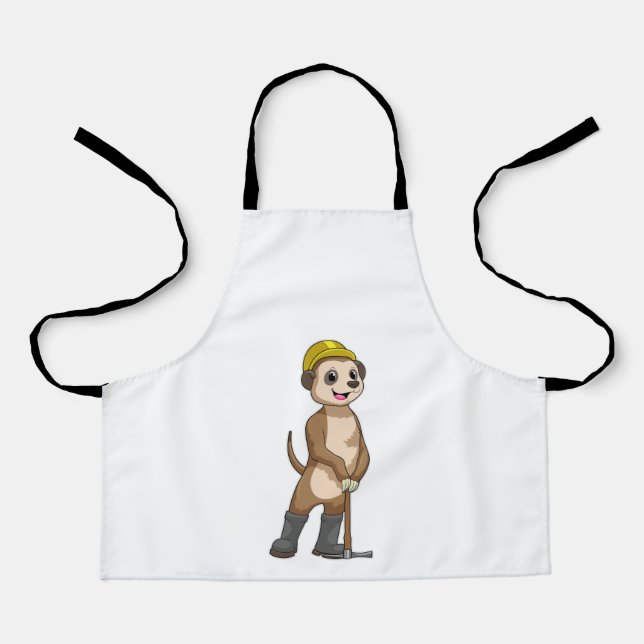 Meerkat as Miner with Pickaxe Apron (Front)