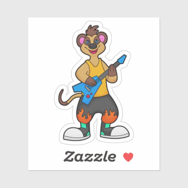 Meerkat as Musician with Guitar (Sheet)