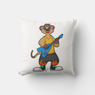 Meerkat as Musician with Guitar Cushion