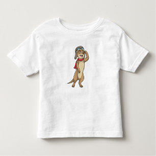 Meerkat as Pilot with Pilot hat Toddler T-Shirt