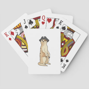 Meerkat as Pirate with Pirate hat Playing Cards