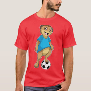 Meerkat as player with Soccer T-Shirt