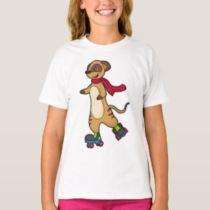 Meerkat as Skater with Roller skates T-Shirt