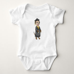 Meerkat as Student with Diploma Baby Bodysuit
