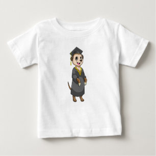 Meerkat as Student with Diploma Baby T-Shirt