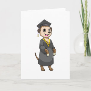 Meerkat as Student with Diploma Card
