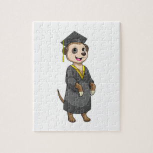 Meerkat as Student with Diploma Jigsaw Puzzle