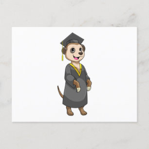 Meerkat as Student with Diploma Postcard
