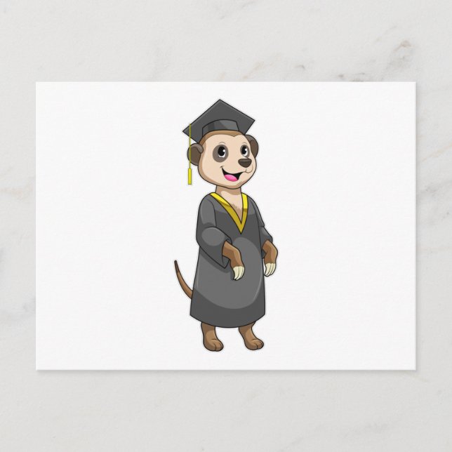 Meerkat as Student with Diploma Postcard (Front)