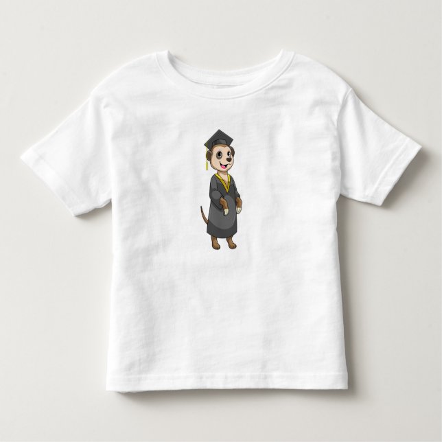 Meerkat as Student with Diploma Toddler T-Shirt (Front)