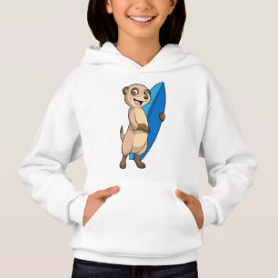 Meerkat as Surfer with Surfboard