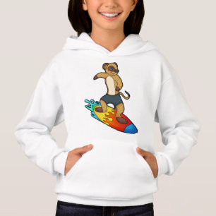 Meerkat as Surfer with Surfboard