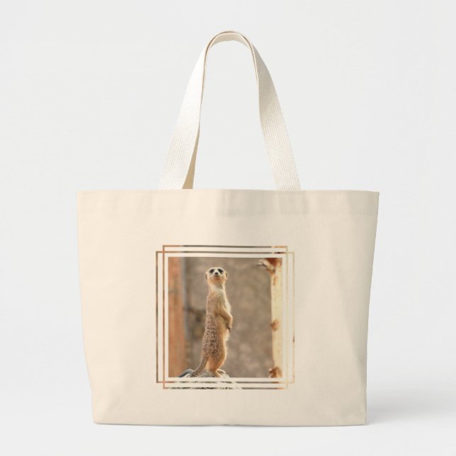 Meerkat at Attention Canvas Bag (Front)
