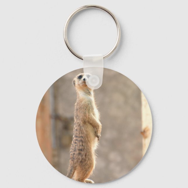 Meerkat at Attention Keychain (Front)