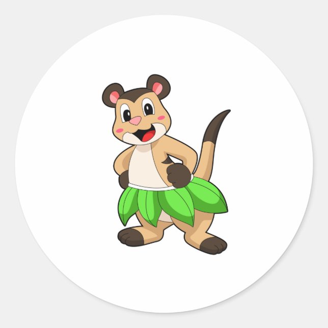 Meerkat at Ballet Dance Classic Round Sticker (Front)