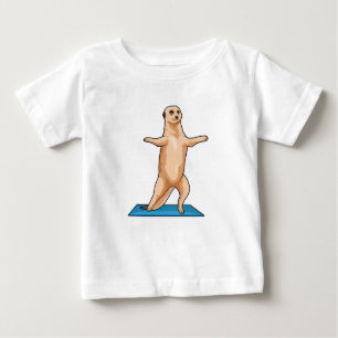 Meerkat at Fitness Stretching exercise Baby T-Shirt