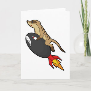 Meerkat at Flying with Rocket Card