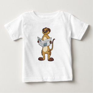 Meerkat at Reading a Newspaper Baby T-Shirt