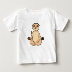 Meerkat at Yoga Meditation Baby T-Shirt
