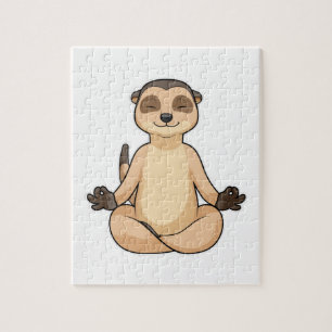 Meerkat at Yoga Meditation Jigsaw Puzzle
