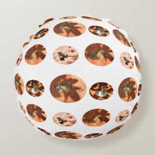 Meerkat Ball Shape, Round Cushion