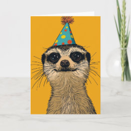 Meerkat Birthday Party Greeting Card