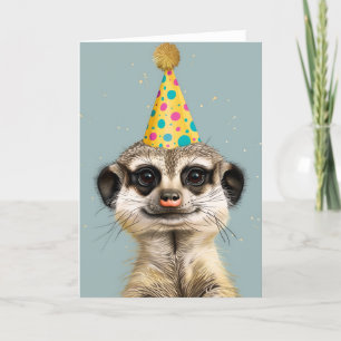Meerkat Birthday Party Greeting Card