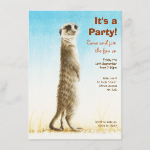 Meerkat Birthday Party Invitation